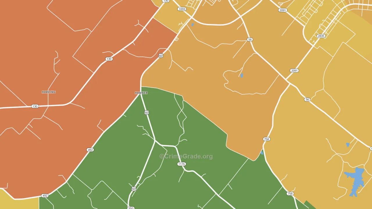 Hitesville, KY Map of Murder Rates