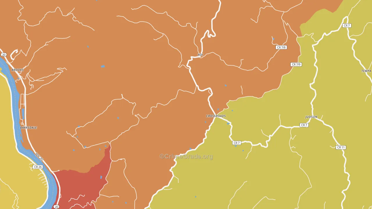 Hix, WV Map of Murder Rates