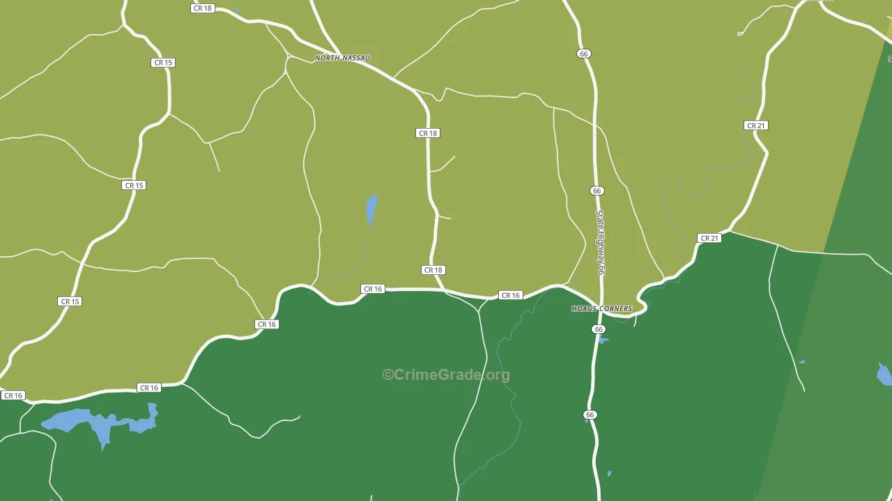 Hoag Corners, NY Map of Murder Rates