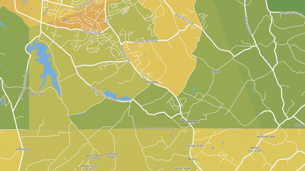 Hobart, PA Map of Murder Rates