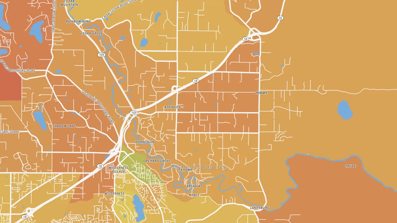 Hobart, WA Map of Murder Rates