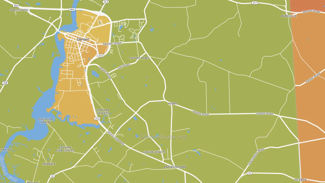 Hobbs, MD Map of Murder Rates