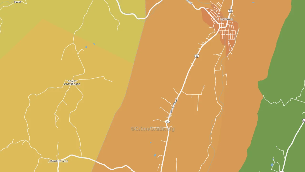 Hoblitzell, PA Map of Murder Rates