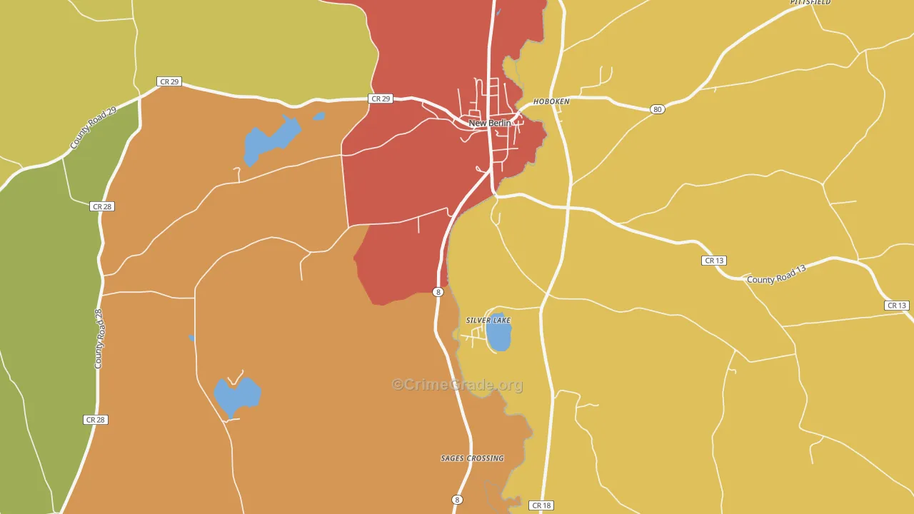 Hoboken, NY Map of Murder Rates