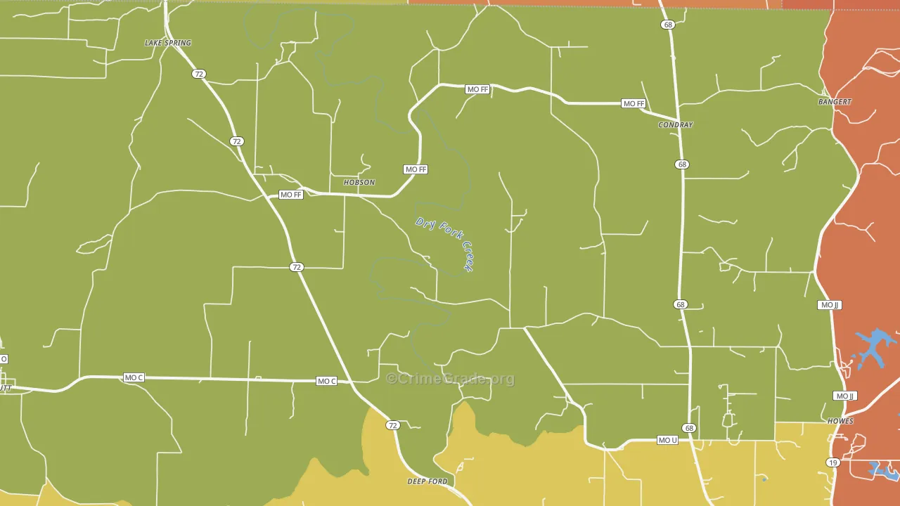 Hobson, MO Map of Murder Rates