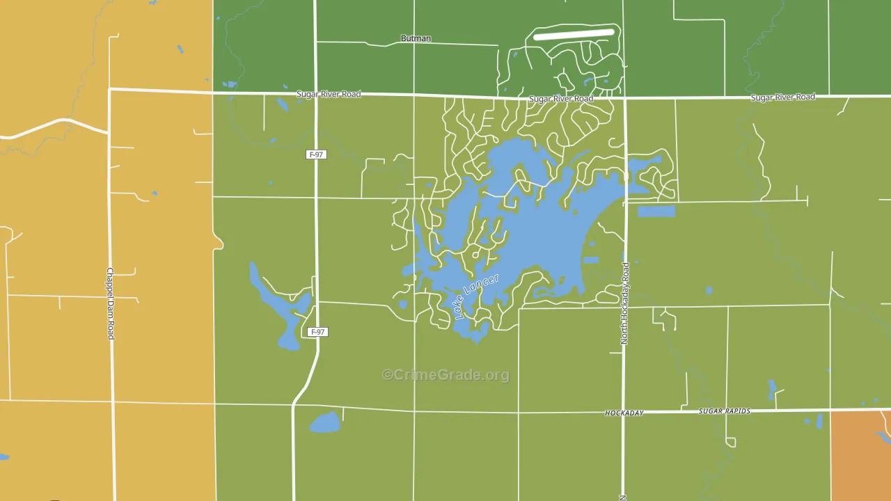 Hockaday, MI Map of Murder Rates