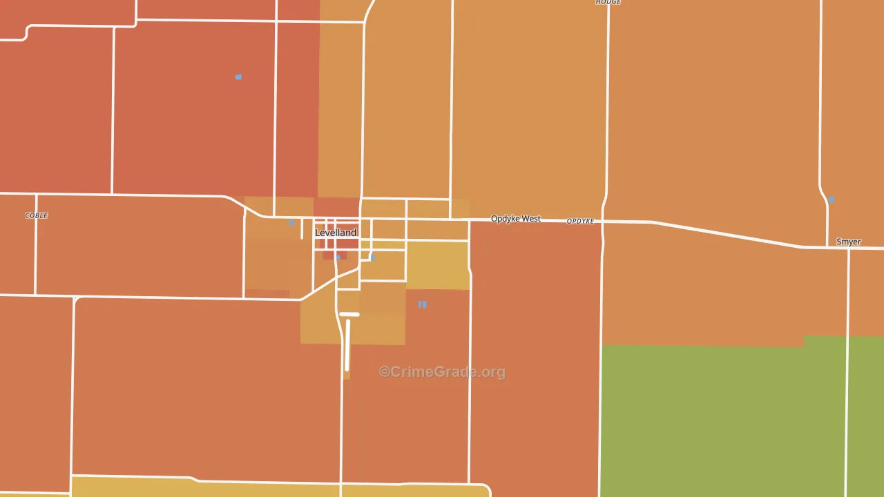 Hockley County, TX Map of Murder Rates