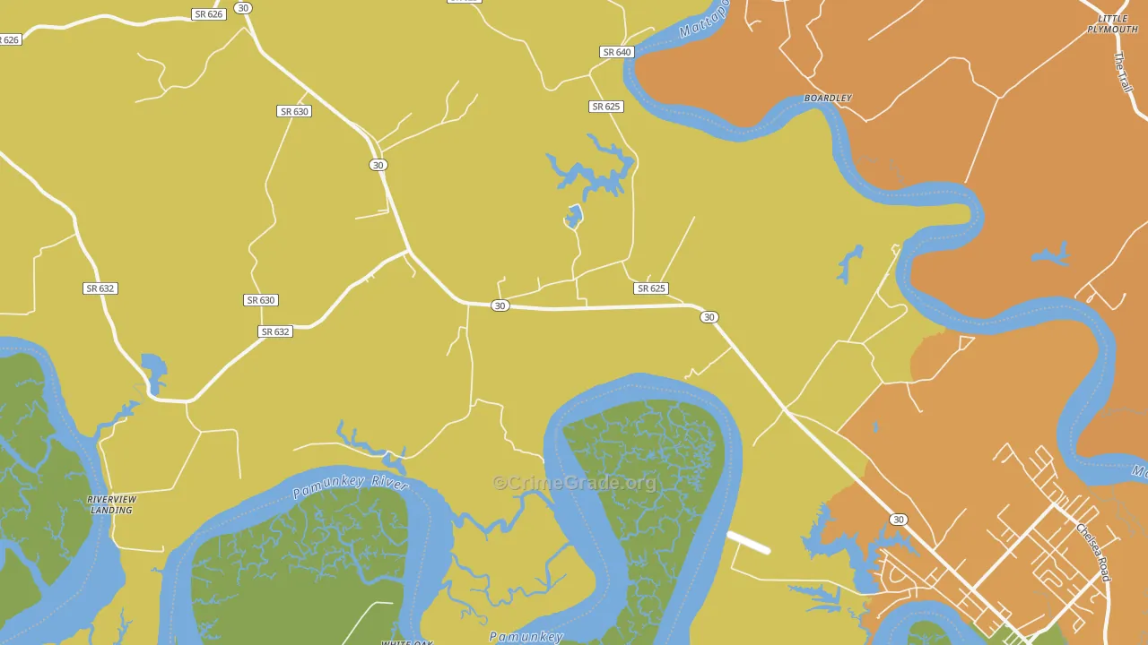 Hockley, VA Map of Murder Rates