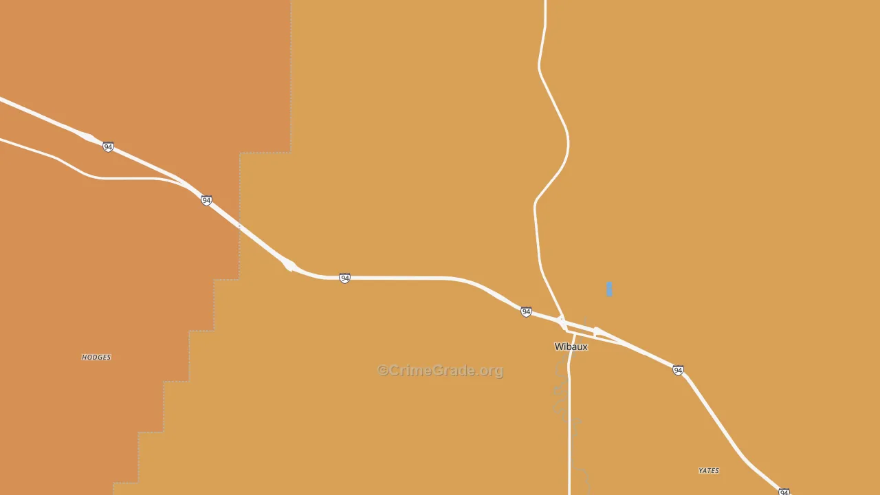 Hodges, MT Map of Murder Rates