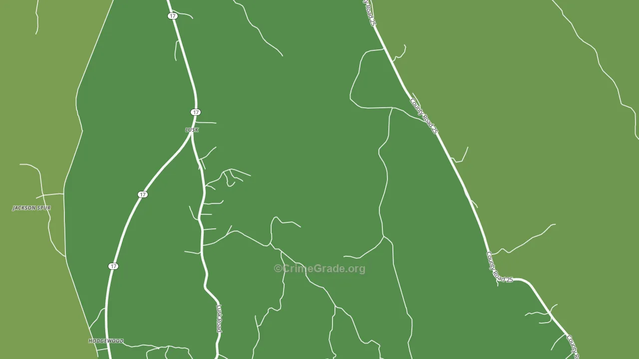 Hodgewood, AL Map of Murder Rates