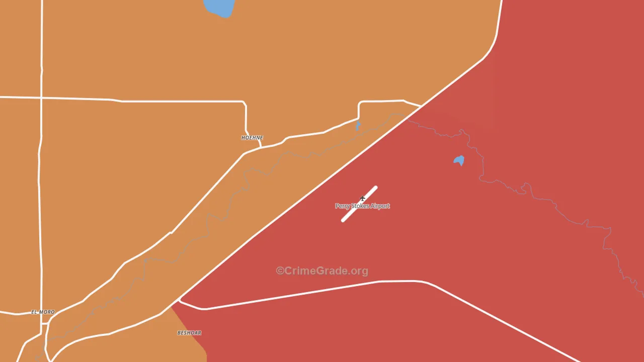 Hoehne, CO Map of Murder Rates