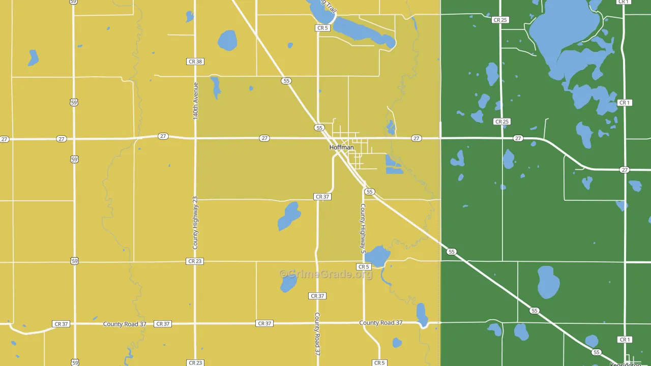 Hoffman, MN Map of Murder Rates