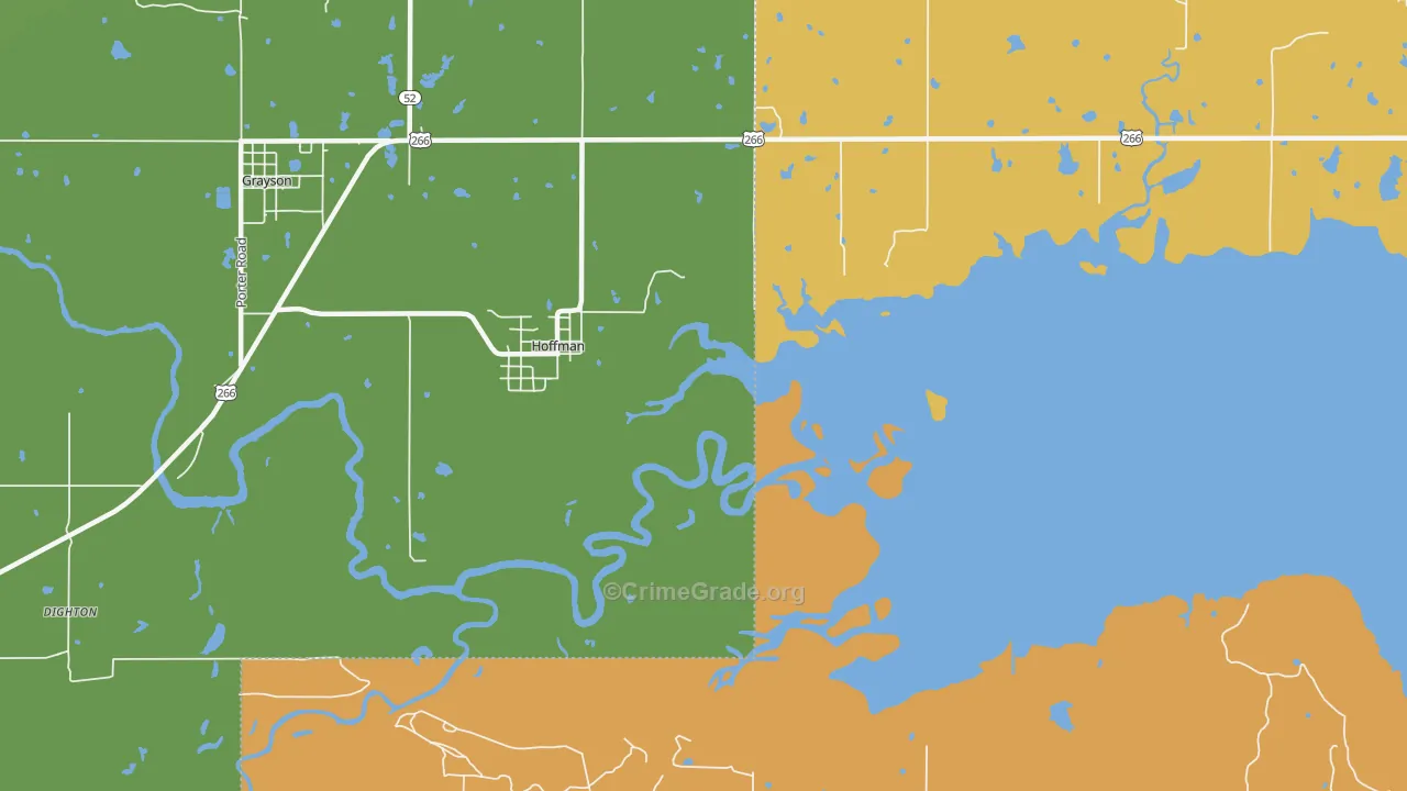 Hoffman, OK Map of Murder Rates