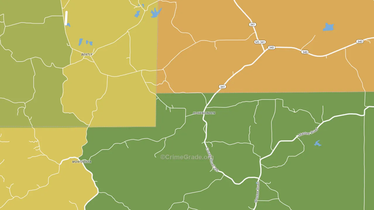 Hohenlinden, MS Map of Murder Rates