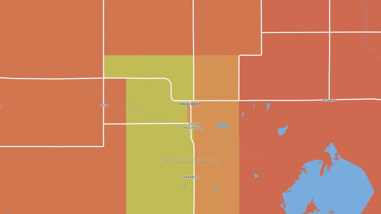 Hoisington, KS Map of Murder Rates