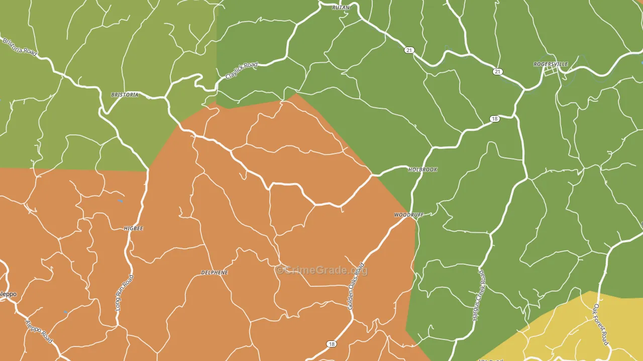 Holbrook, PA Map of Murder Rates