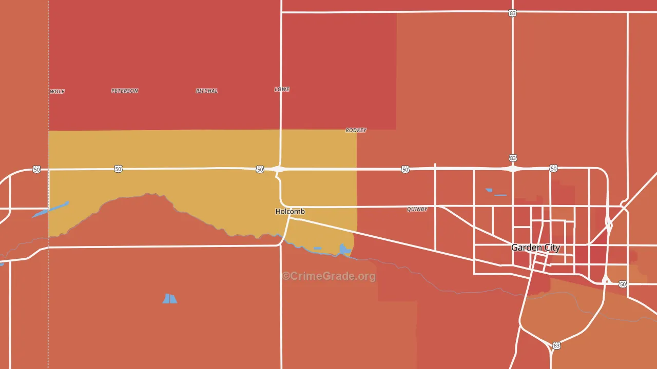 Holcomb, KS Map of Murder Rates