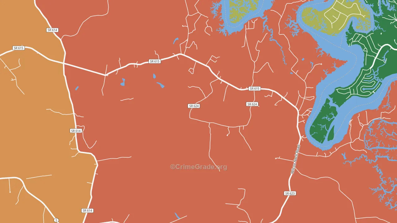 Holdcroft, VA Map of Murder Rates