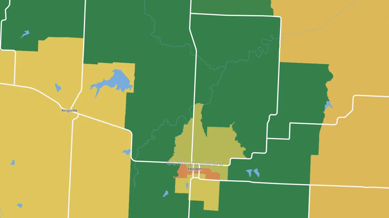 Holden, MO Map of Murder Rates