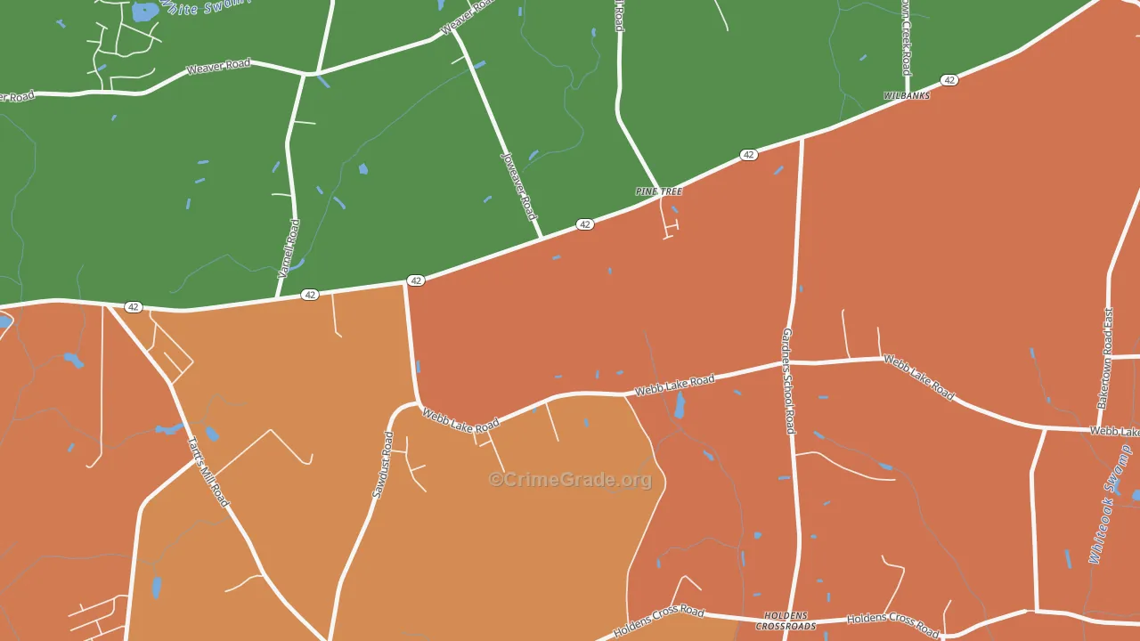 Holdens Crossroads, NC Map of Murder Rates