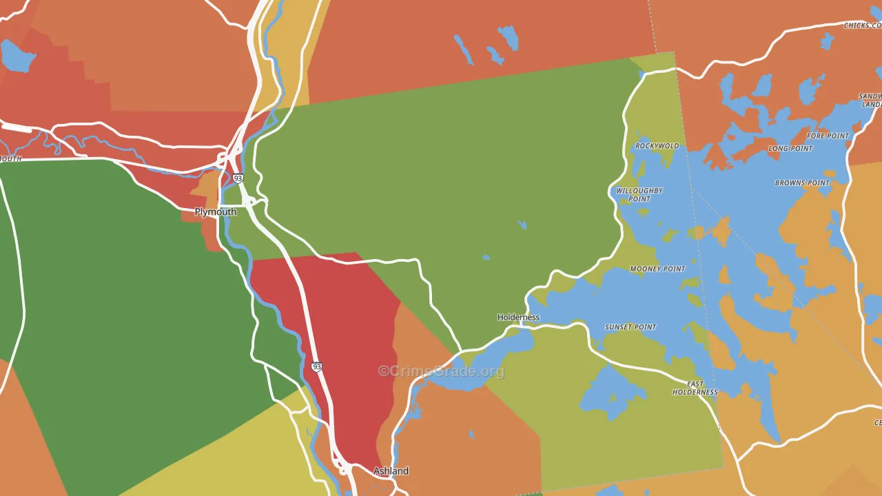 Holderness, NH Map of Murder Rates