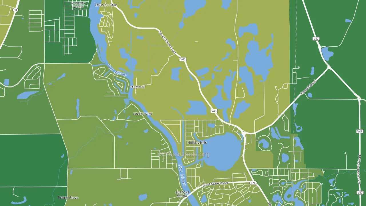 Holiday Hills, IL Map of Murder Rates