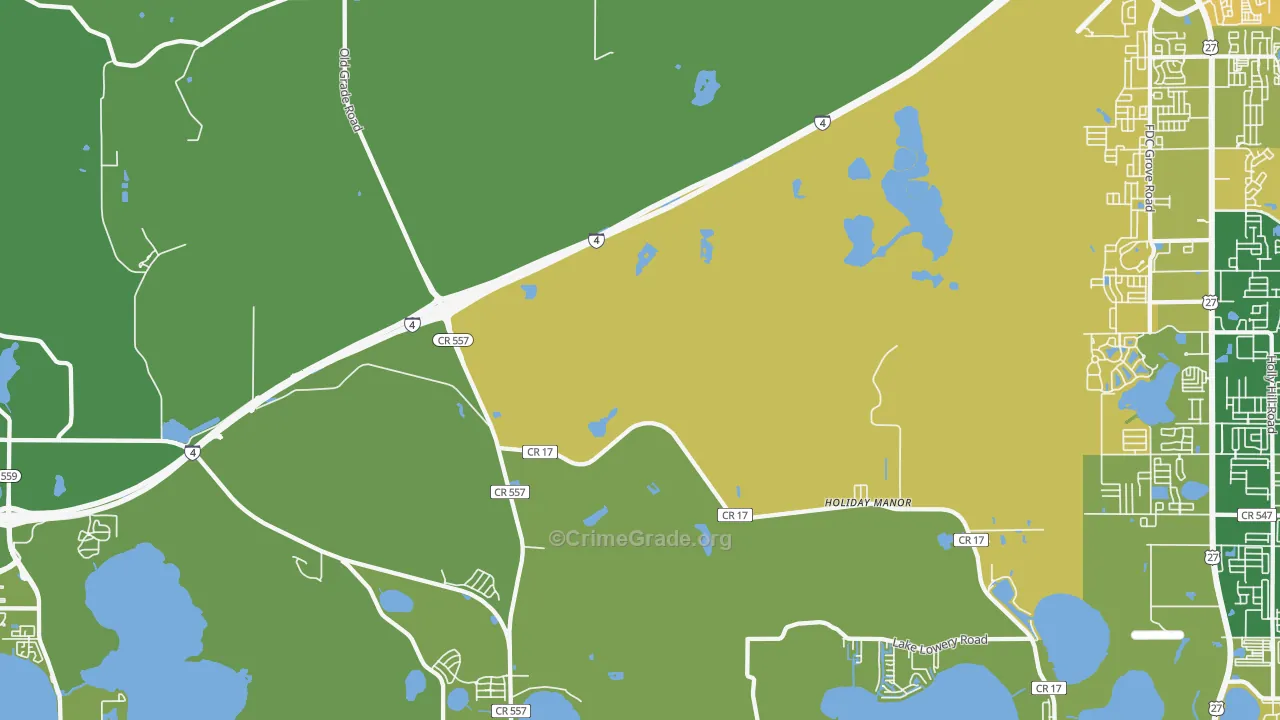 Holiday Manor, FL Map of Murder Rates