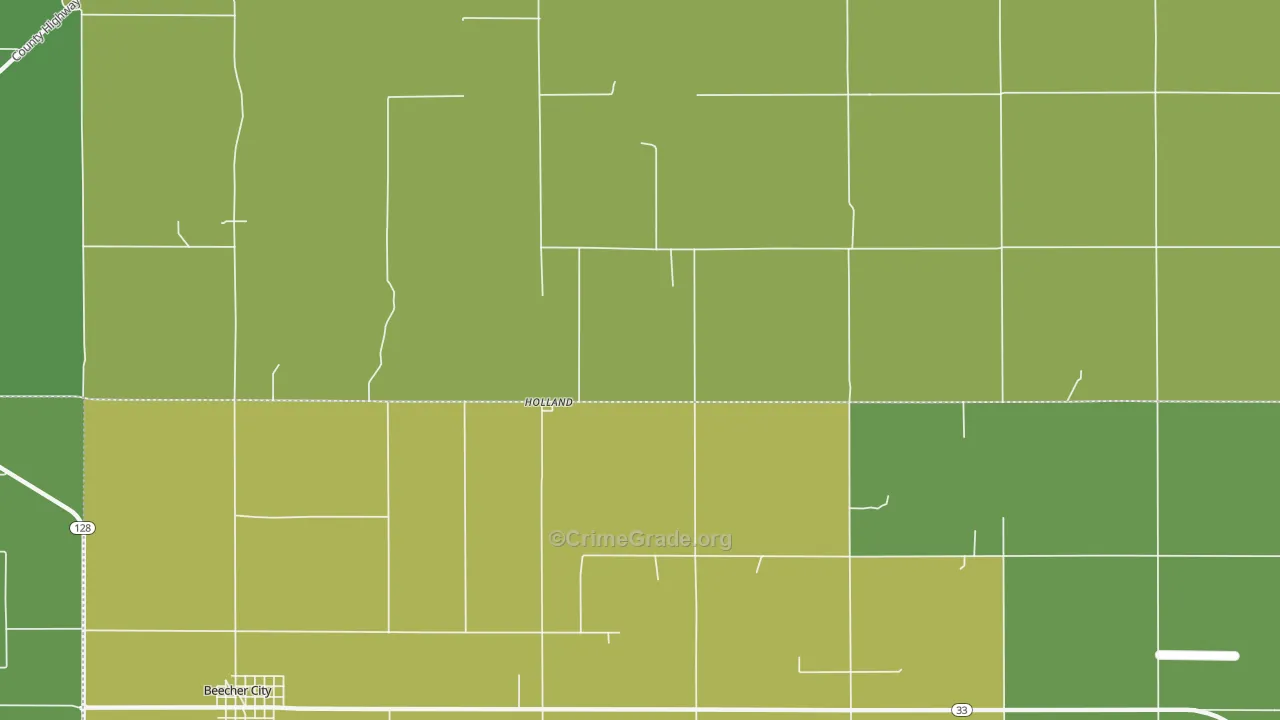 Holland, IL Map of Murder Rates