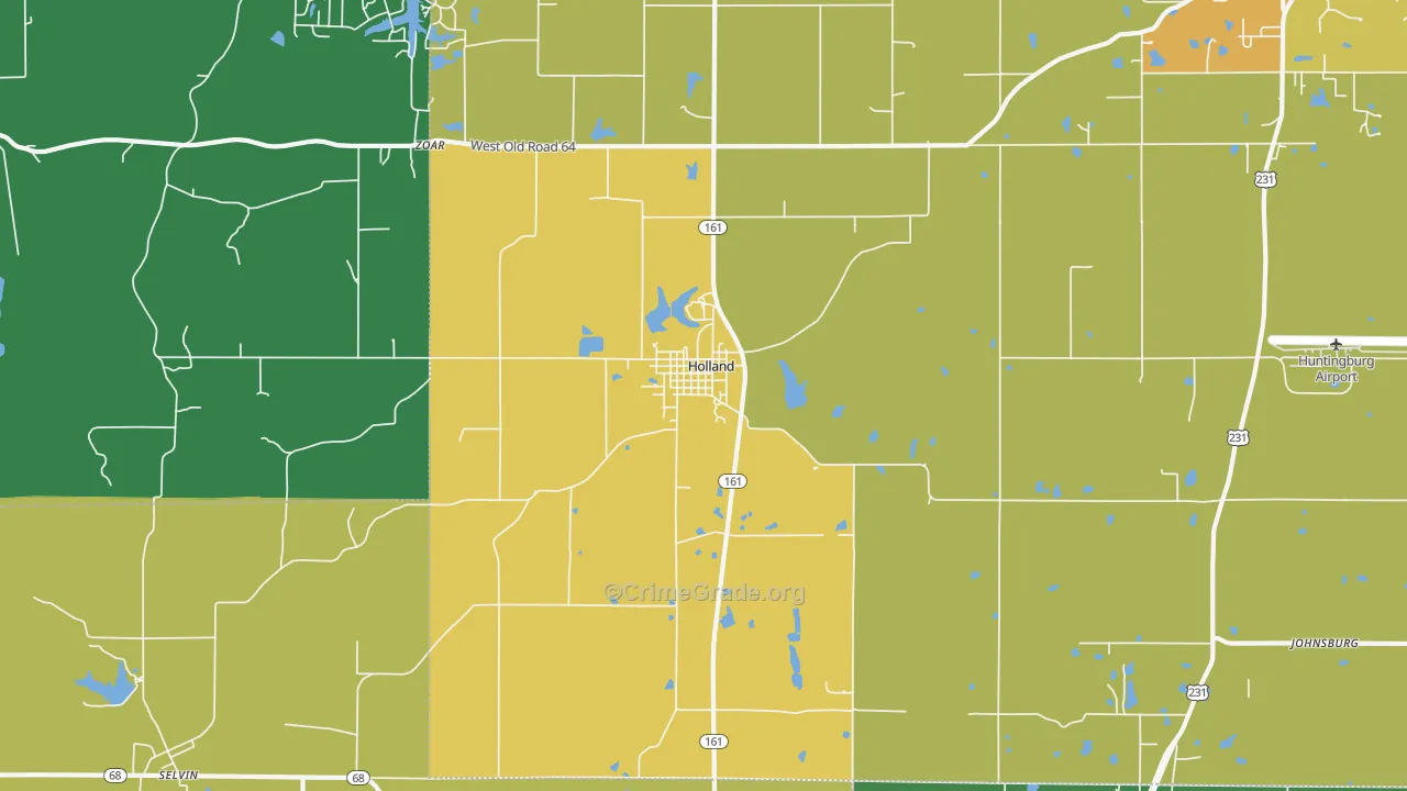 Holland, IN Map of Murder Rates