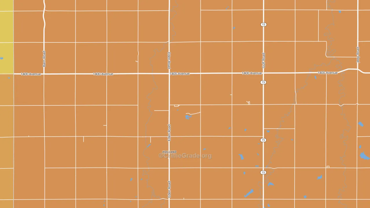 Holland, KS Map of Murder Rates