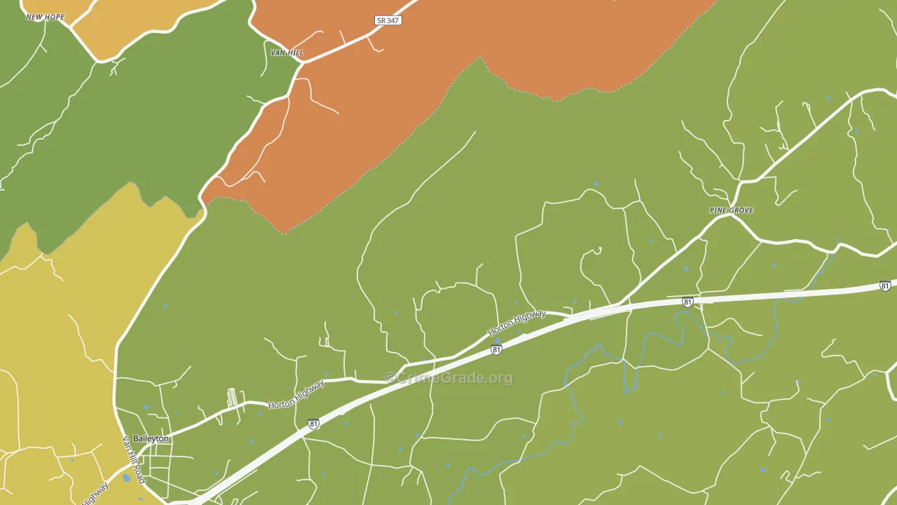 Holland Mill, TN Map of Murder Rates