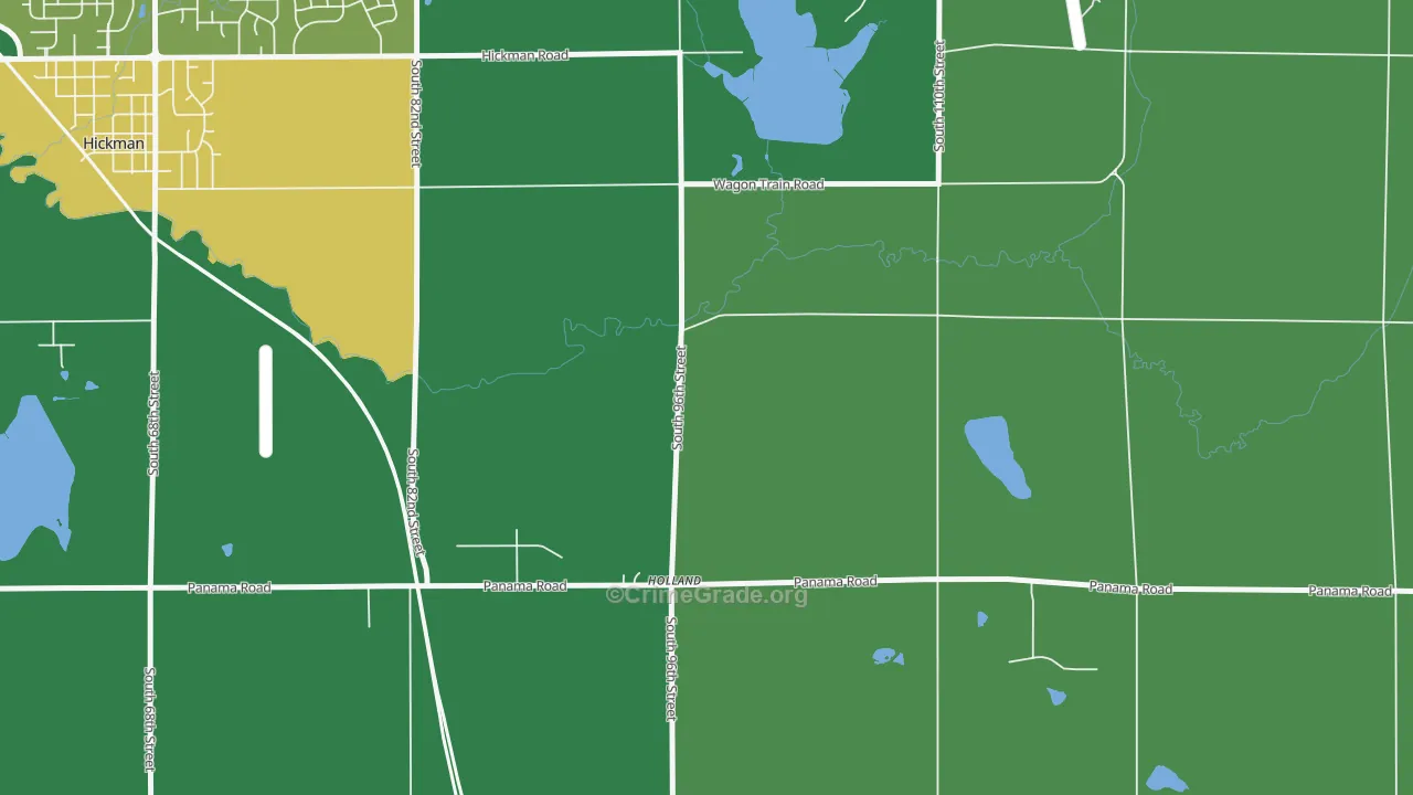 Holland, NE Map of Murder Rates