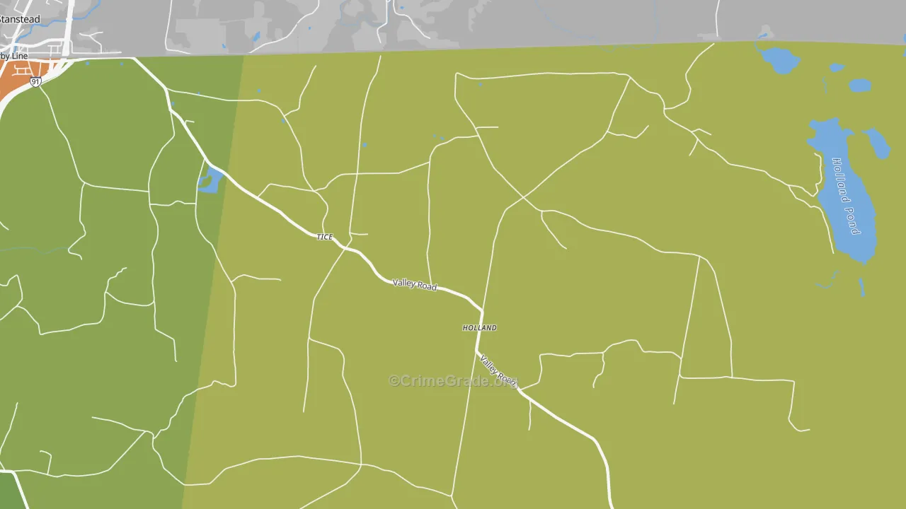 Holland, VT Map of Murder Rates