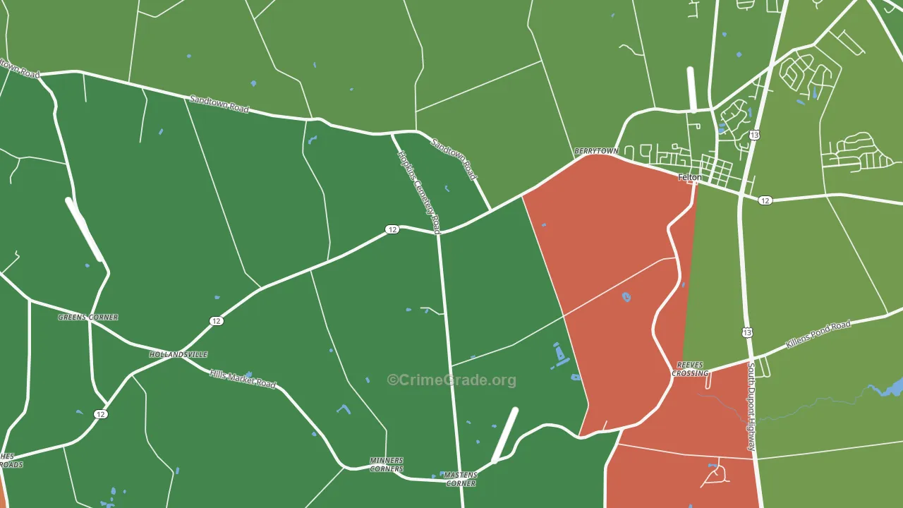 Hollandsville, DE Map of Murder Rates