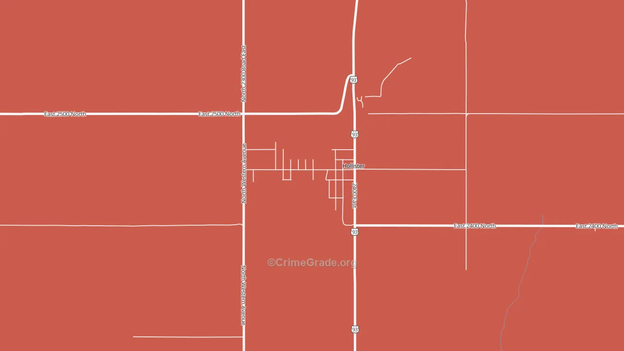 Hollister, ID Map of Murder Rates