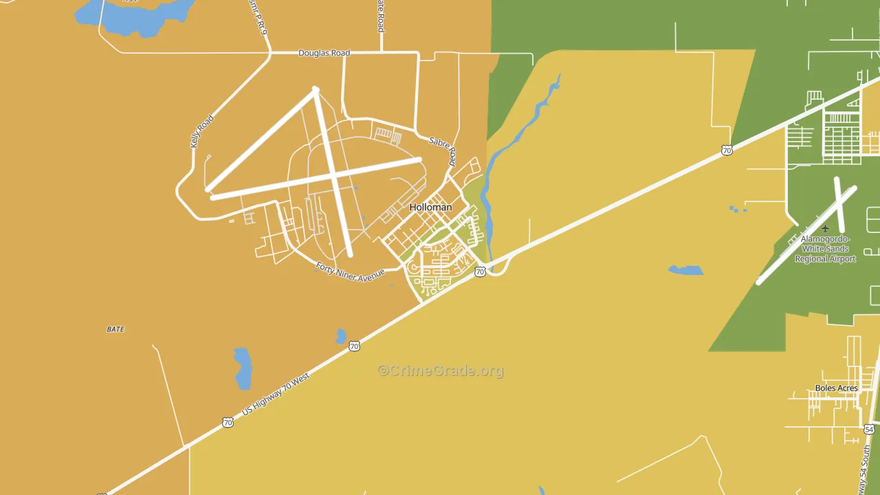 Holloman AFB, NM Map of Murder Rates