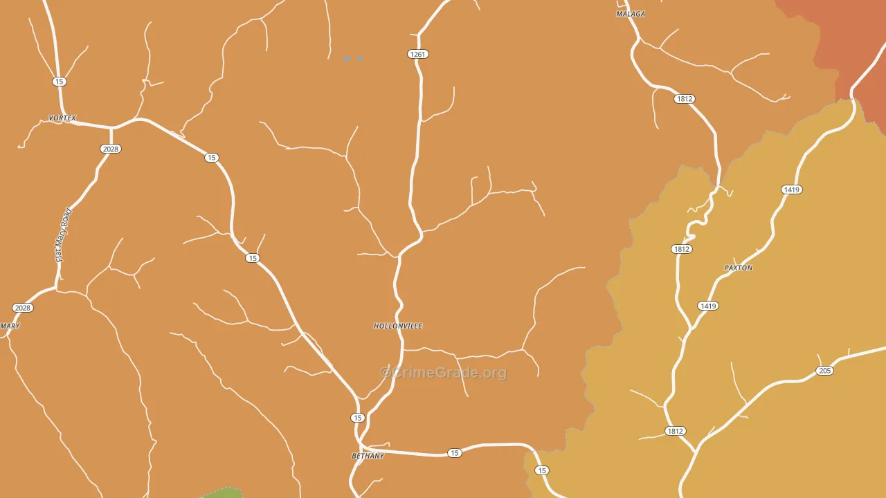 Hollonville, KY Map of Murder Rates
