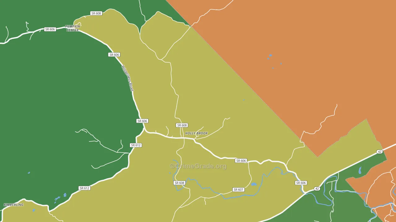 Holly Brook, VA Map of Murder Rates