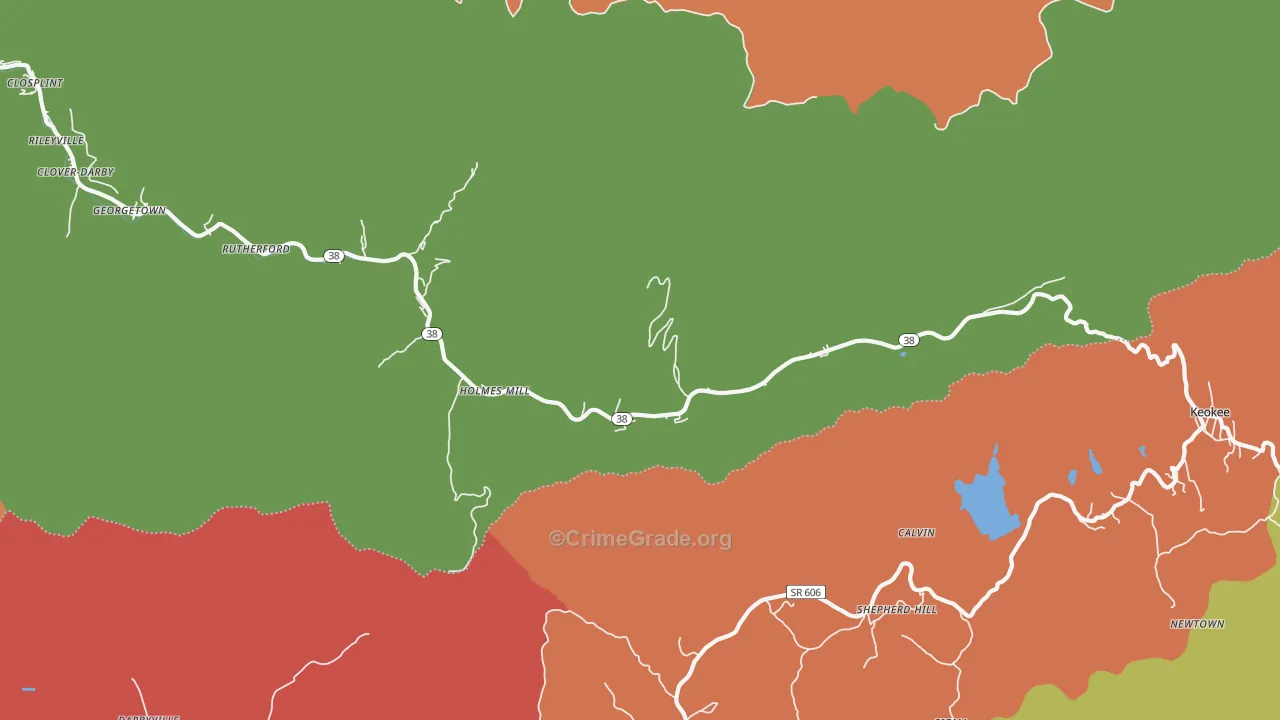 Holmes Mill, KY Map of Murder Rates