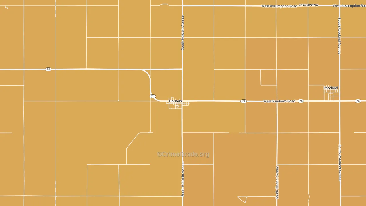 Holstein, NE Map of Murder Rates