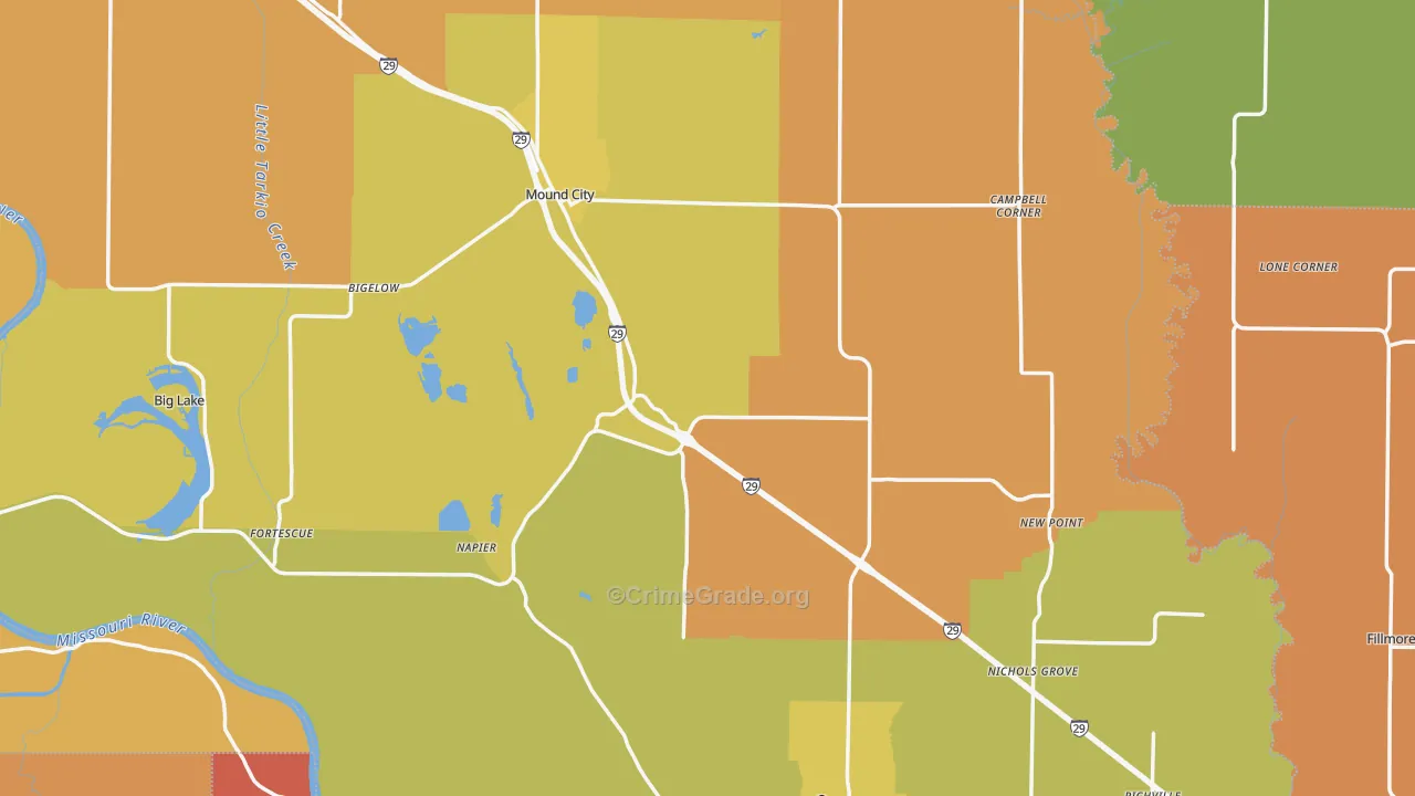 Holt County, MO Map of Murder Rates