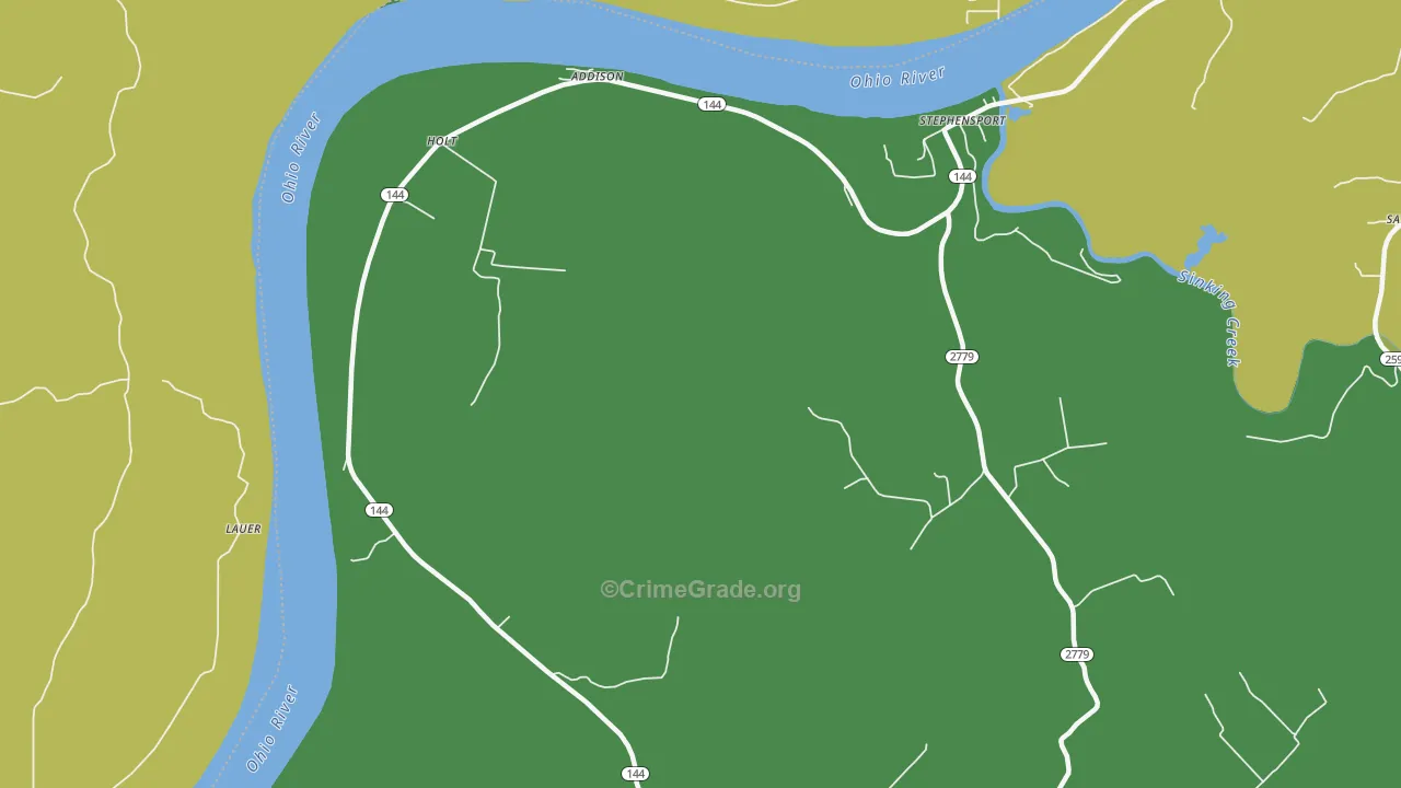 Holt, KY Map of Murder Rates