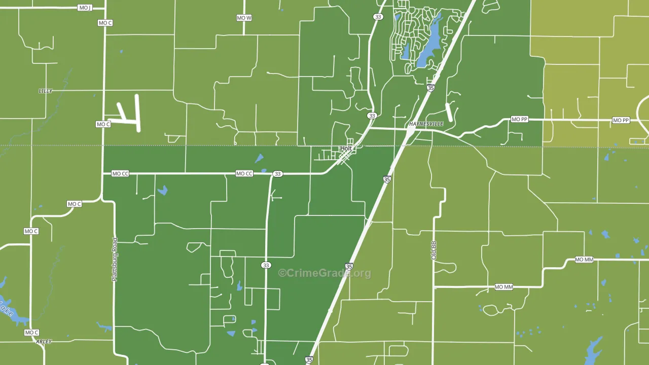 Holt, MO Map of Murder Rates