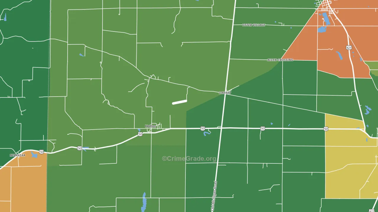 Holton, IN Map of Murder Rates