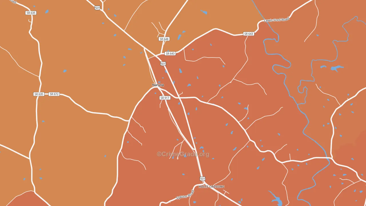 Holts Crossing, VA Map of Murder Rates