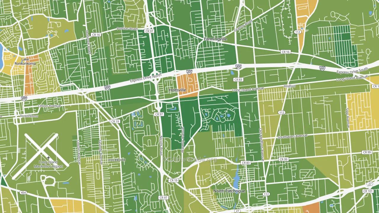 Holtsville, NY Map of Murder Rates