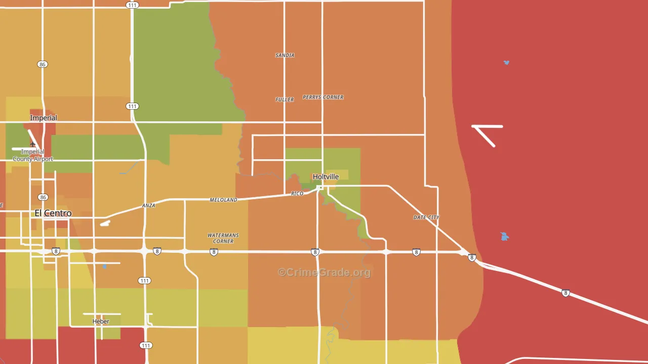 Holtville, CA Map of Murder Rates