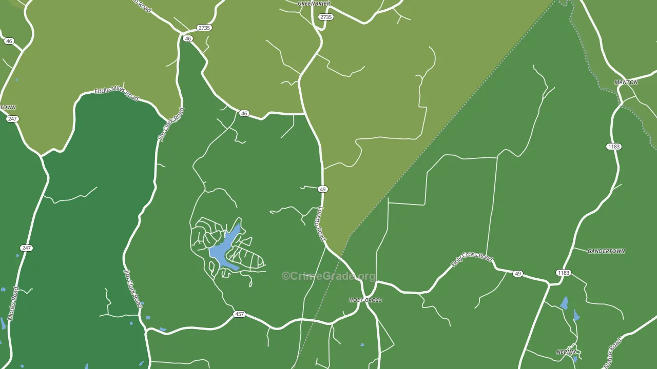 Holy Cross, KY Map of Murder Rates