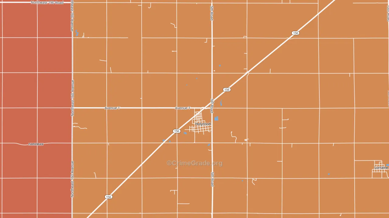 Holyrood, KS Map of Murder Rates