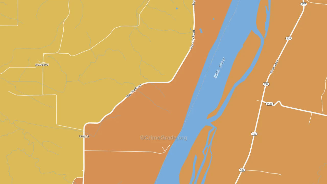 Homberg, IL Map of Murder Rates